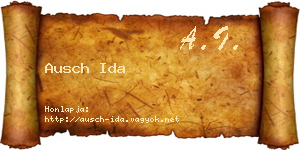 Ausch Ida névjegykártya